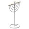 Vintiquewise Small Modern Silver 9 Branch Lighting Thin Pipe Hanukkah Menorah, Metal-Aluminum QI004118.SI.S - alternate 1